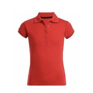 IZOD Girls Size XL (15) Color Red Polo Performance Shirt School Uniform NWT (C4)